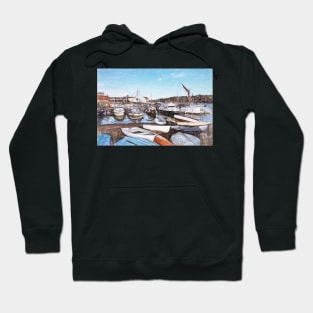 Quayside Scene At Woodbridge Hoodie